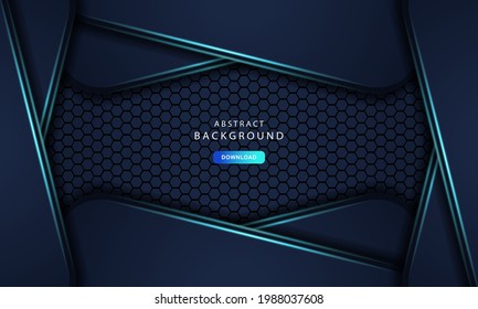 dark abstract dimension on hexagon texture background