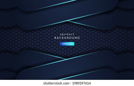 dark abstract dimension on hexagon texture background