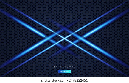 dimensión abstracta oscura en el Vector de fondo de textura hexagonal