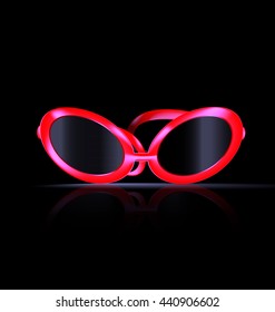 dark and abstract eyeglasses