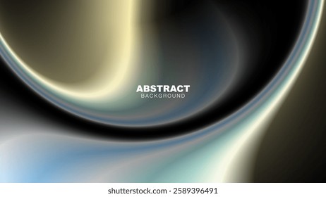  Dark Abstract Fluid Gradient Background, Futuristic Wavy Digital Art, Digital Art for decorative Design vector illustration