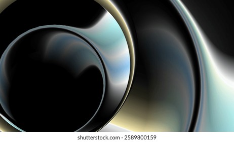 Dark Abstract Fluid Gradient Background, Futuristic Wavy Digital Art, Digital Art for decorative Design vector illustration