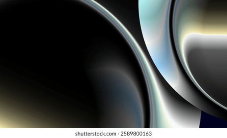 Dark Abstract Fluid Gradient Background, Futuristic Wavy Digital Art, Digital Art for decorative Design vector illustration