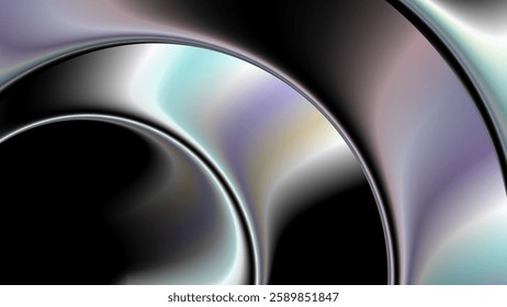 Dark Abstract Fluid Gradient Background, Futuristic Wavy Digital Art, Digital Art for decorative Design vector illustration