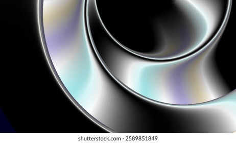 Dark Abstract Fluid Gradient Background, Futuristic Wavy Digital Art, Digital Art for decorative Design vector illustration