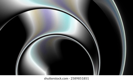 Dark Abstract Fluid Gradient Background, Futuristic Wavy Digital Art, Digital Art for decorative Design vector illustration