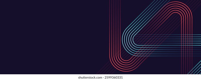 Dark Abstract Futuristic Technology Background with Neon Line Curves with copy space
connectivity concept digital background