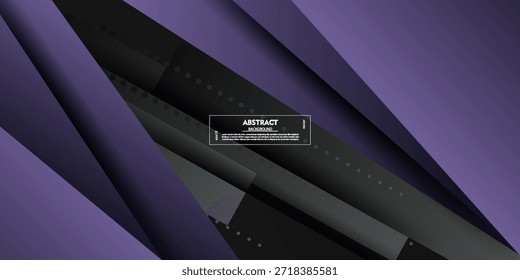 Dark abstract geometric background design concept with purple square pattern. Vector eps10