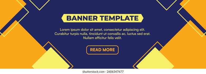 dark abstract geometric banner template design