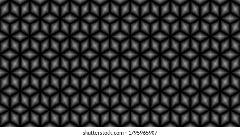 Dark abstract geometric patterns to faded gradients. Square box background Alternately placed in layers