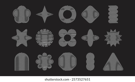 Dark abstract geometric patterns and shapes