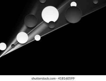 Fondo de rayas geométricas suaves abstractas y oscuras. Diseño de vectores gráficos de tecnología