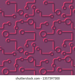 Dark abstract hand-drawn sketch. Vector circuit pattern for textile, prints, wallpaper, wrapping paper, web decor etc.