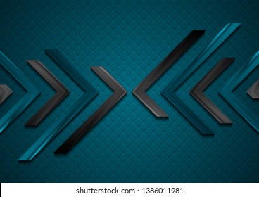 Dark abstract hi-tech futuristic background. Vector design