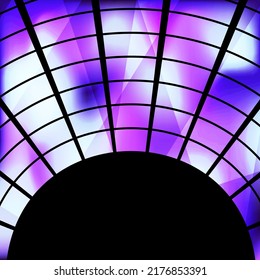 Dark abstract hi-tech neon background, vector image, eps10 