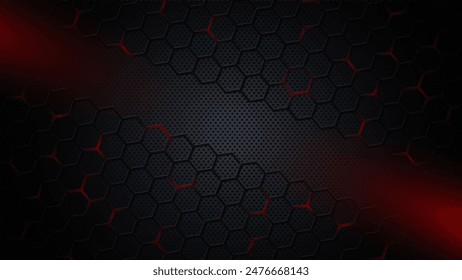 Dark Abstract honeycomb vector wallpaper with texture effects