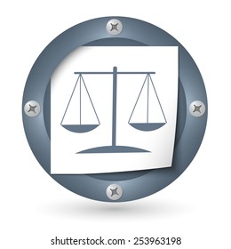 dark abstract icon with paper and law symbol