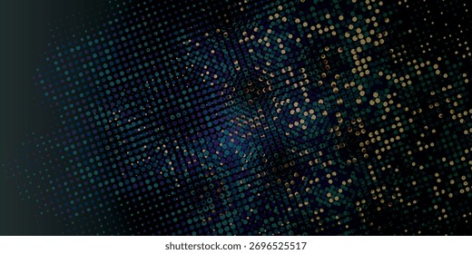 Imagen abstracta oscura de una placa de circuitos con un patrón complejo de componentes interconectados, iluminados con luz sutil.