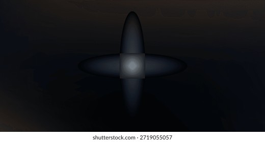 Una Imagen oscura y abstracta con una forma de cruz luminosa, que posiblemente representa un concepto espiritual o simbólico.