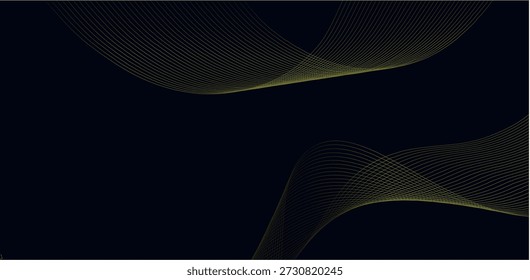 Ondas de línea Abstractas oscura con elegante efecto de movimiento moderno