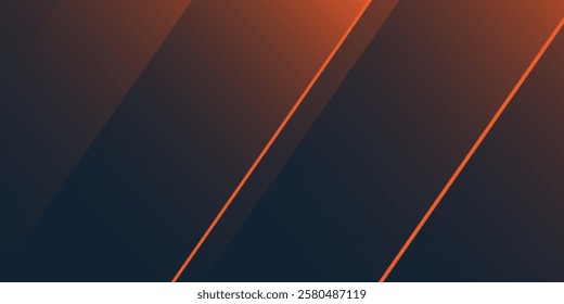 Dark Abstract Lowly Lit Gradient Surface Texture - Slanted Lines Pattern with Lights, 3D Effect - Wide Scale Background Creative Design Template - Illustration in Freely Editable Vector Format