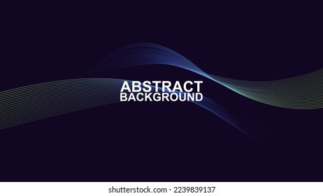 dunkel abstrakter, moderner Hintergrund mit glänzender Linie. glänzende blaue und grüne Farbverlauf fließende gewellte Linien. Deluxe-Design, futuristisches Design, Hintergrund, Vektorgrafiken EPS10