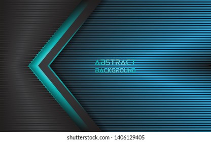 Dark abstract modern background texture. Overlap layers 3D effect with blue light decoration. design template for cover, banner, card, website, advertising, wallpaper