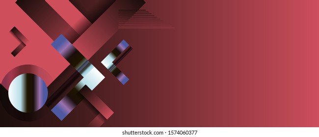 Dark abstract modern colors gradient geometric shape with lines and shadows editable vector design