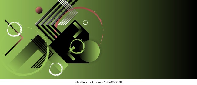 Dark abstract modern colors gradient geometric shape with lines and shadows editable vector design
