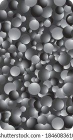 Dark abstract paint background with spheres. Planet system. Modern screen vector design for mobile app