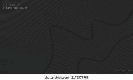 Efecto de papel abstracto oscuro, decoración de líneas. Ilustración del vector