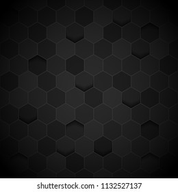Dark abstract pattern background, Hexagonal vector illustration
