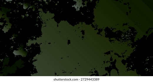 Um padrão escuro e abstrato que se assemelha a camuflagem, com formas irregulares em tons de verde e preto.