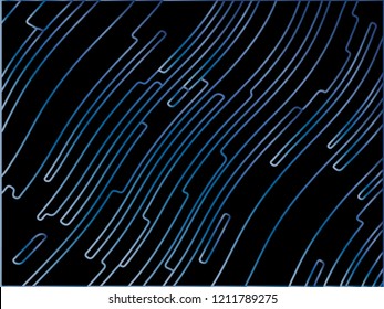 Dark Abstract pattern. Texture with gradient wavy, curves lines. Optical art background. Wave design, motion, dynamic style. Digital image with a psychedelic stripes. Vector illustration 