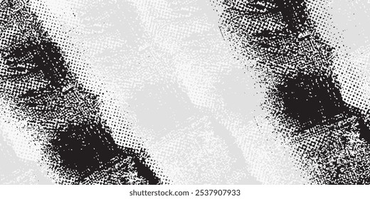 Dark, abstract photocopy texture with halftone pattern. eps 10