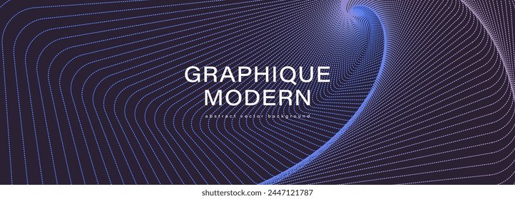 Diseño de Vector púrpura abstracto oscuro, fondo, cartel, Fondo de pantalla. Movimiento, aceleración, ondas, volúmenes, embudo, espiral