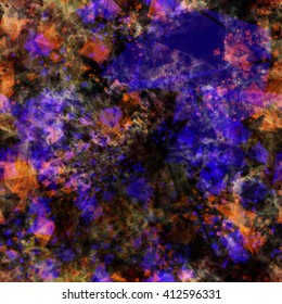 Dark abstract seamless texture. Spots of different shapes, sizes and colors. Randomly mixed