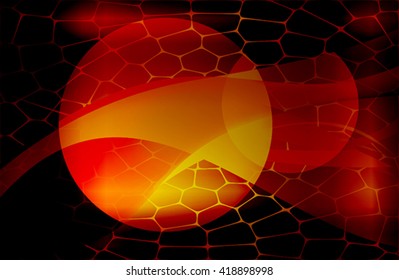 The dark abstract sky with sun and spiderweb