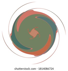 Dark abstract spiral, swirl, twirl and vortex shapes