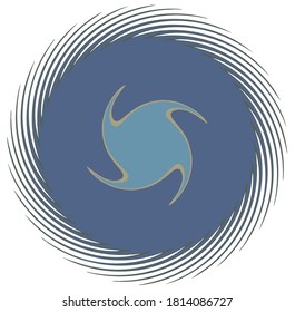 Dark abstract spiral, swirl, twirl and vortex shapes
