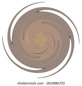 Dark abstract spiral, swirl, twirl and vortex shapes