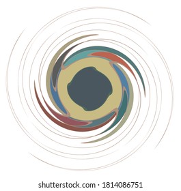 Dark abstract spiral, swirl, twirl and vortex shapes