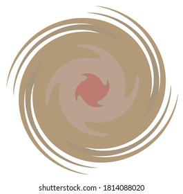 Dark abstract spiral, swirl, twirl and vortex shapes