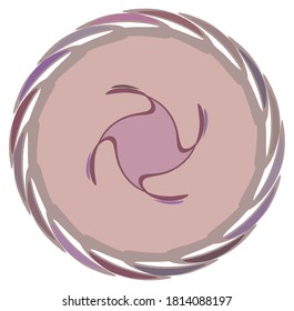 Dark abstract spiral, swirl, twirl and vortex shapes
