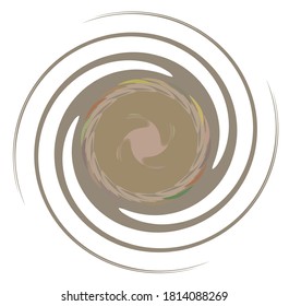 Dark abstract spiral, swirl, twirl and vortex shapes