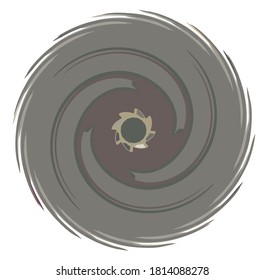 Dark abstract spiral, swirl, twirl and vortex shapes