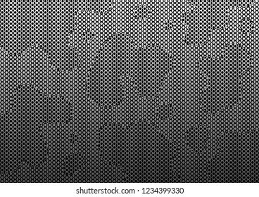 Dark abstract steel background with hexagons and spots, metal texture. Banner for your text. Vector illustration