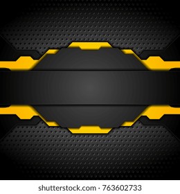 Fundo de vetor de tecnologia abstrata escura