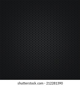 Dark abstract vector background with a metal grid 