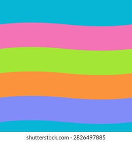 Dark abstract vector background with smooth distorted wave layers in gradient tones in electric candy tones